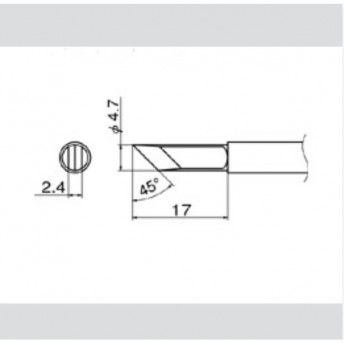 Наконечник для паяльников с подачей азота HAKKO T13-KF