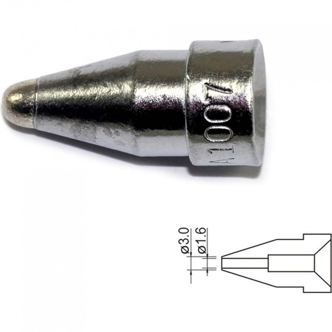 Наконечник HAKKO для HAKKO 474, 701, 702 A1007 Наконечник HAKKO для HAKKO 474, 701, 702 A1007