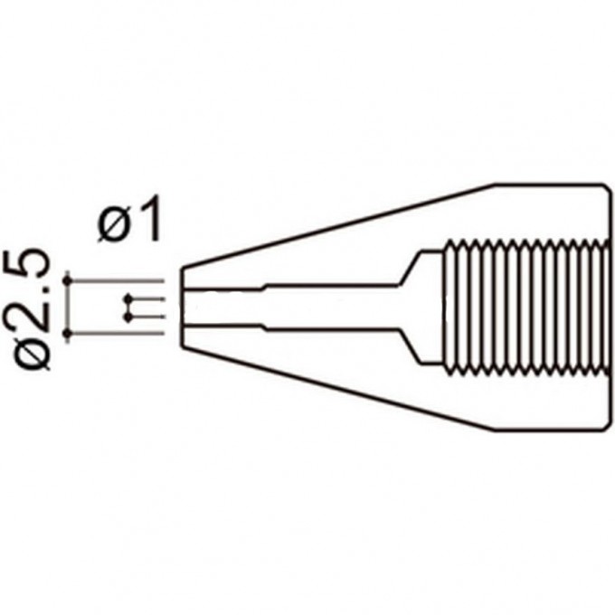 Наконечник HAKKO для НАККО 815, 816, d=1 A1500 Наконечник HAKKO для НАККО 815, 816, d=1 A1500