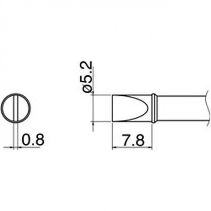 Наконечник HAKKO для станций FX-100 (350℃) T31-03D52 Наконечник HAKKO для станций FX-100 (350℃) T31-03D52