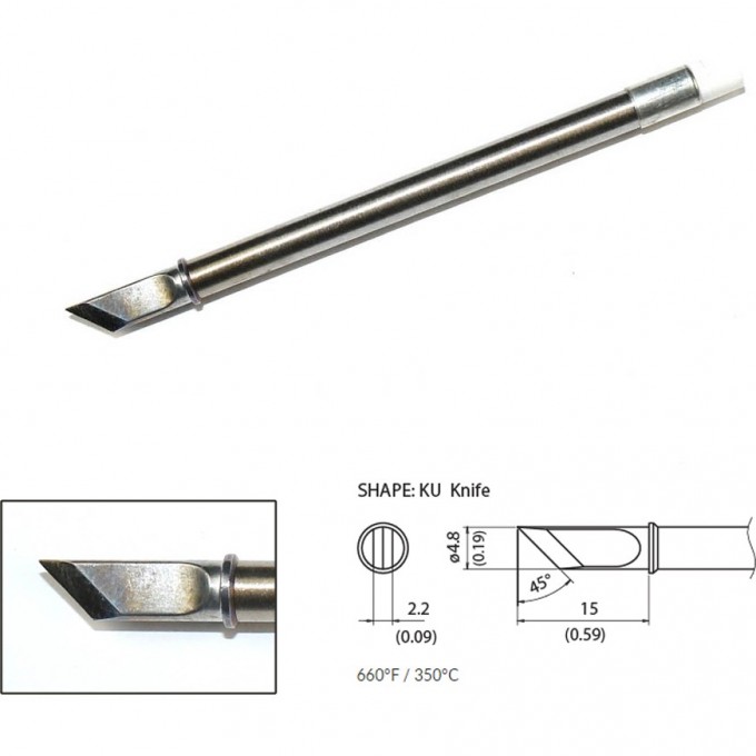 Наконечник HAKKO для станций FX-100 (350℃) T31-03KU Наконечник HAKKO для станций FX-100 (350℃) T31-03KU