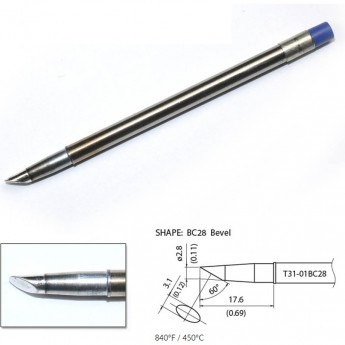 Наконечник HAKKO T31-01BC28 для станций FX-100 (450℃)