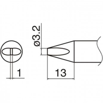 Наконечник HAKKO T33-D32 для станций FX-801