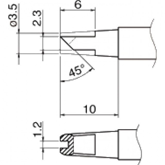 Наконечник HAKKO T12-1612 Наконечник HAKKO T12-1612