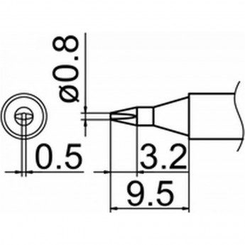 Наконечник HAKKO T12-D08