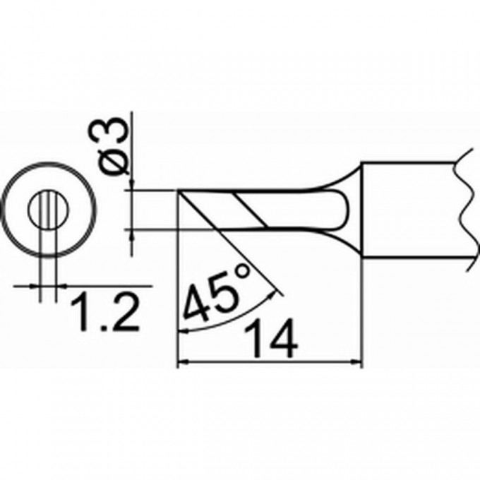 Наконечник HAKKO T20-KU Наконечник HAKKO T20-KU