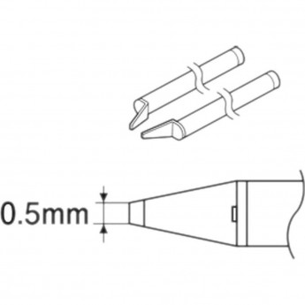 Сменная головка HAKKO A1577 для термопинцета HAKKO 950 (C1311), 0.5L