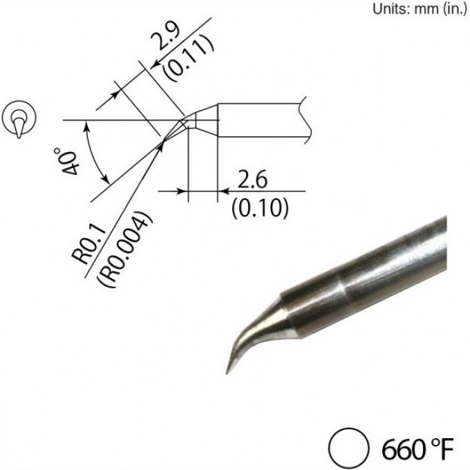 Сменный наконечник HAKKO (350℃) T35-03J Сменный наконечник HAKKO (350℃) T35-03J