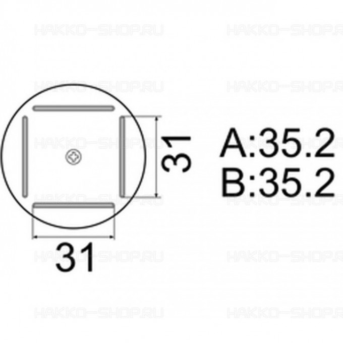 Сменный наконечник HAKKO для HAKKO FR-803B, 35x35 A1203B Сменный наконечник HAKKO для HAKKO FR-803B, 35x35 A1203B