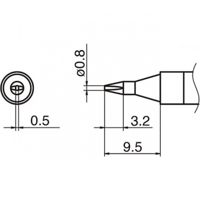 Сменный наконечник HAKKO T36-D08 Сменный наконечник HAKKO T36-D08