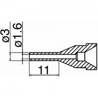 Сопло HAKKO N61-14 удлиненного типа (1,6 мм)